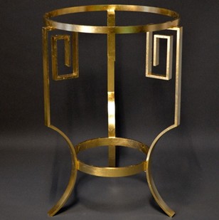 Bespoke Greek Key lamp table